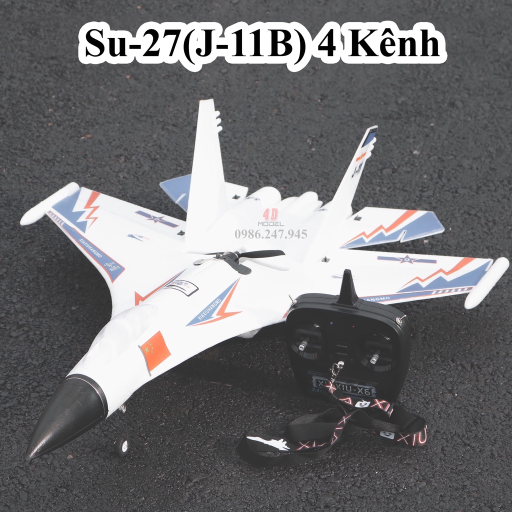 Máy Bay Điều Khiển 4 Kênh J-11B. KIT EPO đúc. Có mạch cân bằng. Size 98*73*26cm. Hàng Fullbox đầy đủ phụ kiện