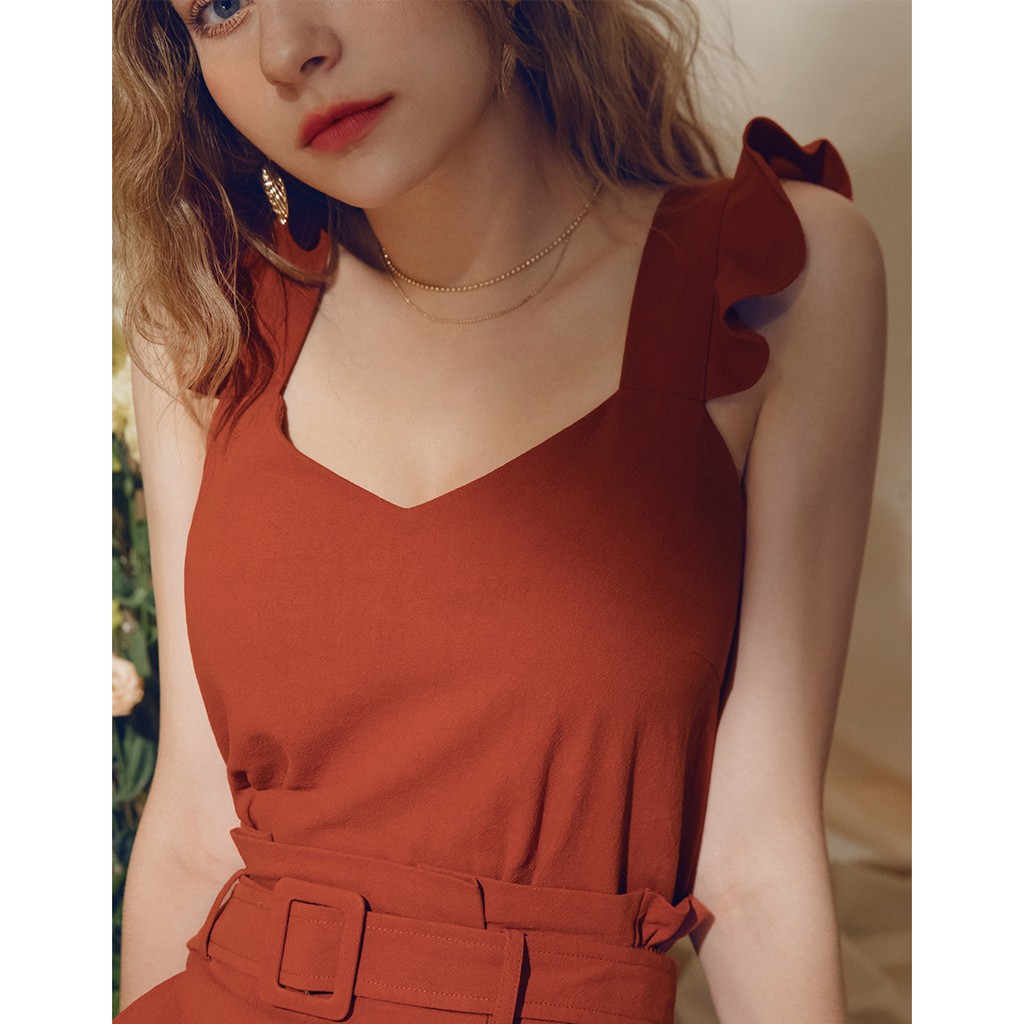 Áo không tay viền bèo dáng rộng nữ Air Space 2120121019 | BigBuy360 - bigbuy360.vn