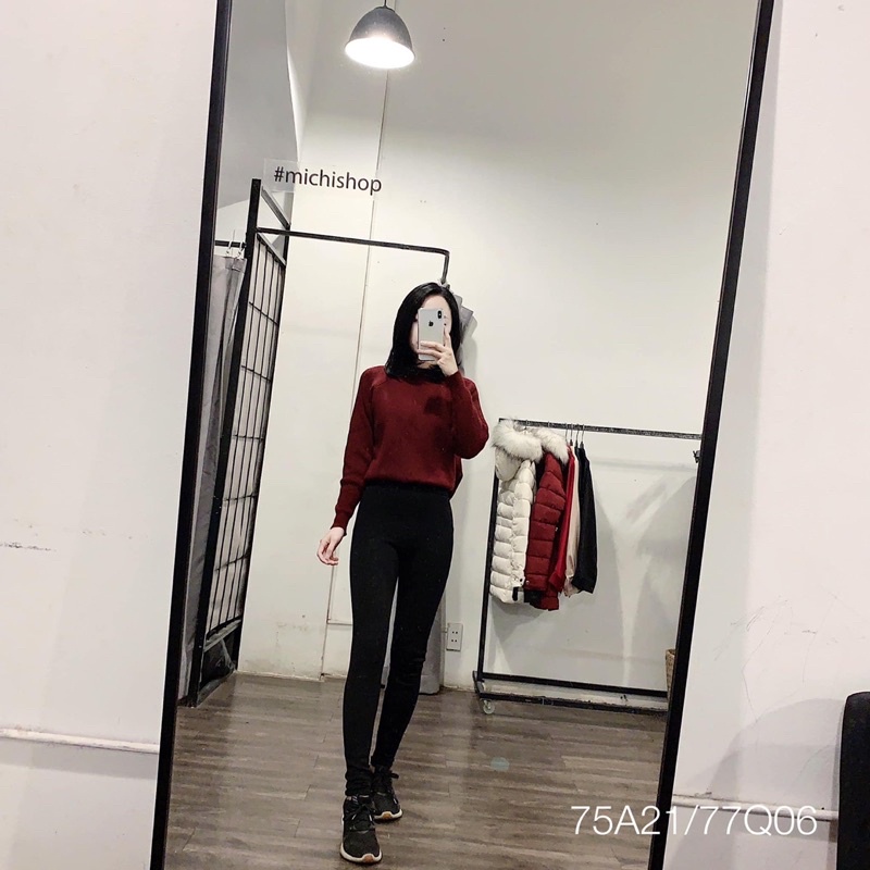Quần legging đen lót lông 77Q06