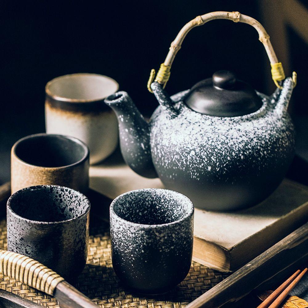 Cốc Uống Trà Bằng Sứ Họa Tiết Vẽ Tay Không Có Tay Cầm