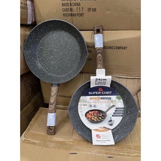 👍💁 CHẢO VÂN ĐÁ SUPER CHEF ĐÁY TỪ  size 24cm👍