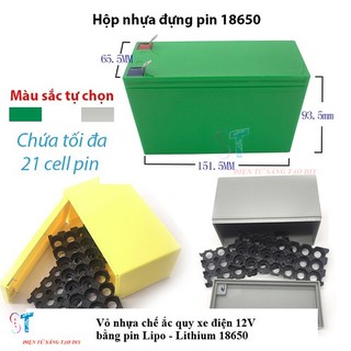 Hộp Đựng Pin 18650 Chế Xe Điện 12v