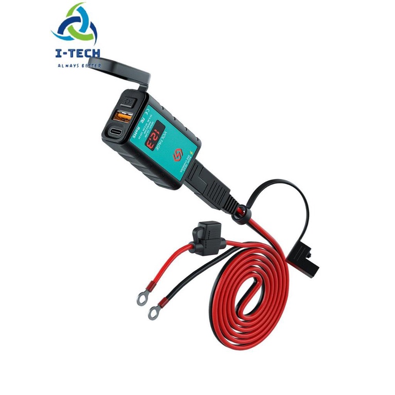 ⚡Khuyến mại⚡PD Motorcycle Charger Replacement SAE To USB Voltmeter ON/Off Switch Socket | WebRaoVat - webraovat.net.vn