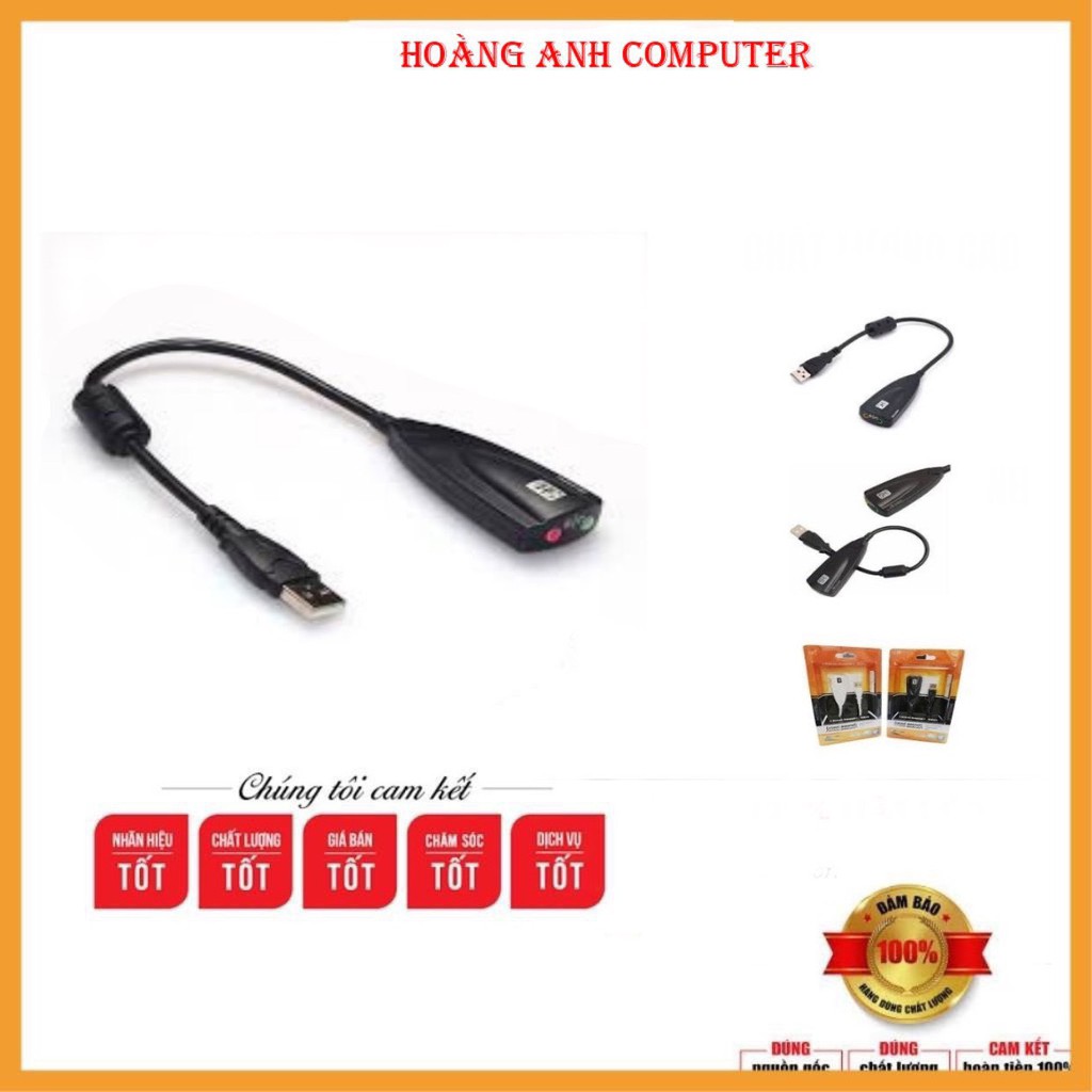 USB Âm Thanh 5HV2 - Cổng Chuyển Đổi USB Ra Cổng Âm Thanh 3.5 HA30