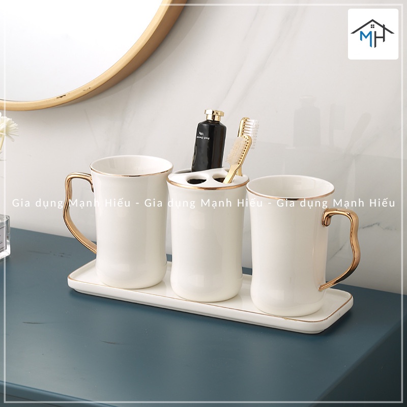 Set dụng cụ nhà tắm sứ cao cấp