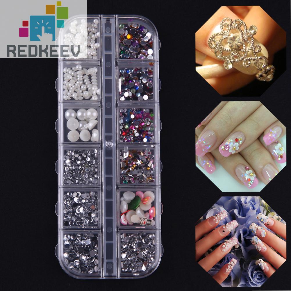 Hộp Đựng Đá Đính Tranh 12 Ngăn Tiện Dụng