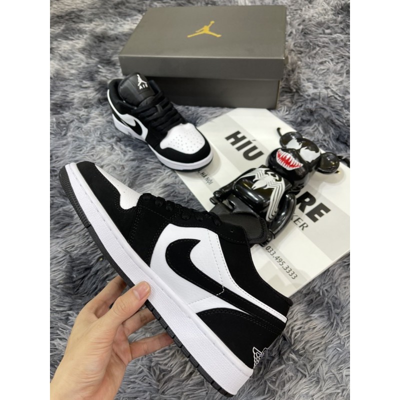 (free ship +full size) Giầy thể thao sneaker jordan panda low trắng đen thấp HOT (ảnh thật + full box)