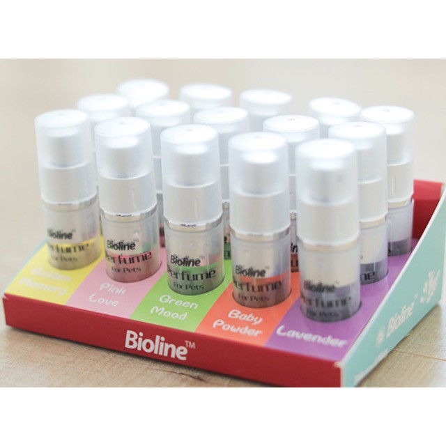 Nước hoa cho chó mèo Bioline 9ml-có 5 mùi hương đa dạng