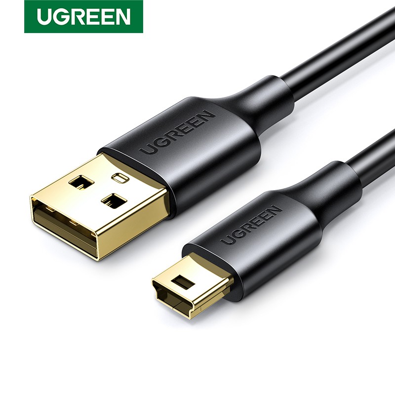 Cáp sạc nhanh UGREEN chuyển đổi USB A 2.0 sang đầu cắm mini B 5 chấu