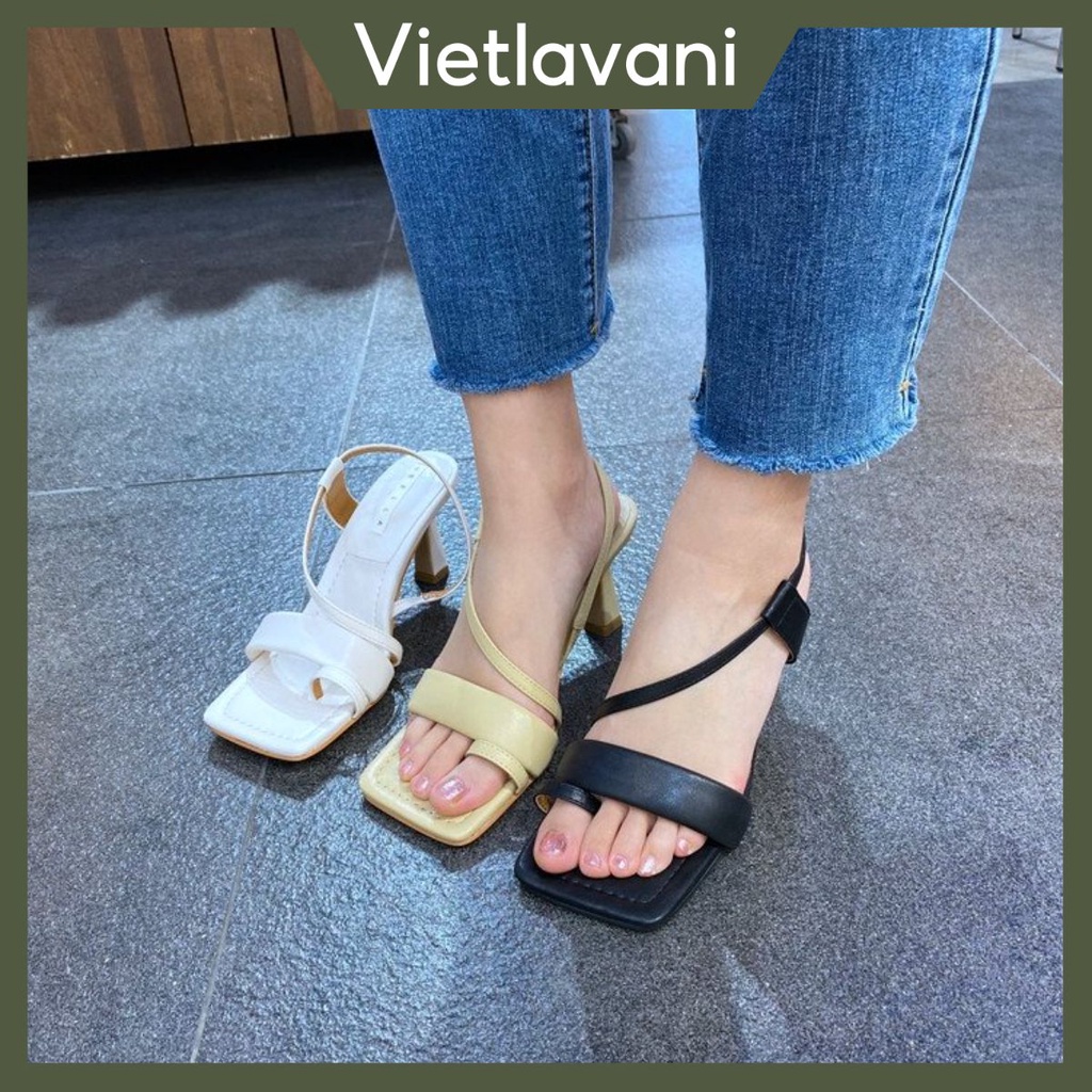 Giày sandal quai chéo mũi vuông mã XKS43 siêu phẩm 2021