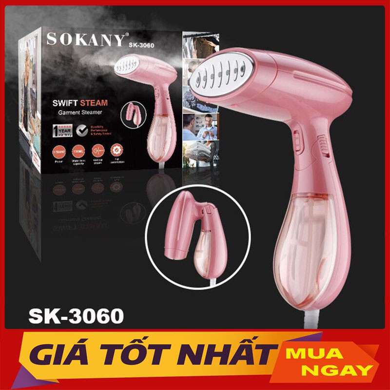 Bàn Là Hơi Nước Cầm Tay Sokany Cao Cấp-Gấp Gọn BL11