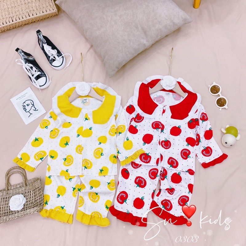 Bộ pijama đũi dài tay cho bé gái - BPDBG