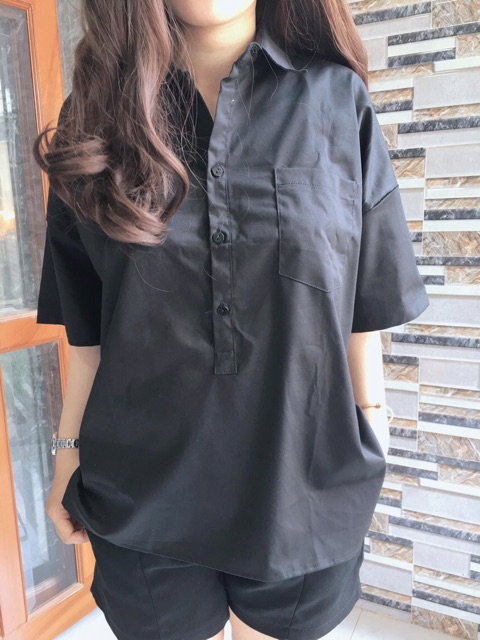 Áo sơ mi trắng tay ngắn