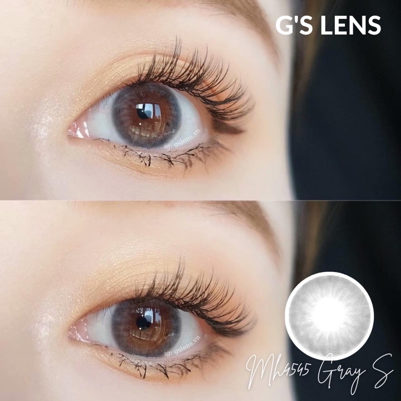 Kính Áp Tròng DANI Gray Tự Nhiên Giãn Ít Size S Có 0 Đến 6 Độ Cận Lệch Độ  (Lens Xám Tự Nhiên)