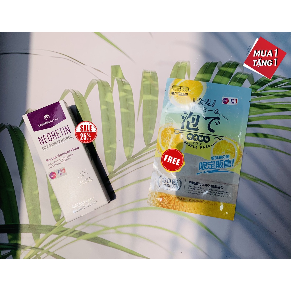 Tinh chất trắng da, mờ tàn nhang Neoretin discrom control serum booster fluid 30ml TẶNG mặt nạ Sexylook