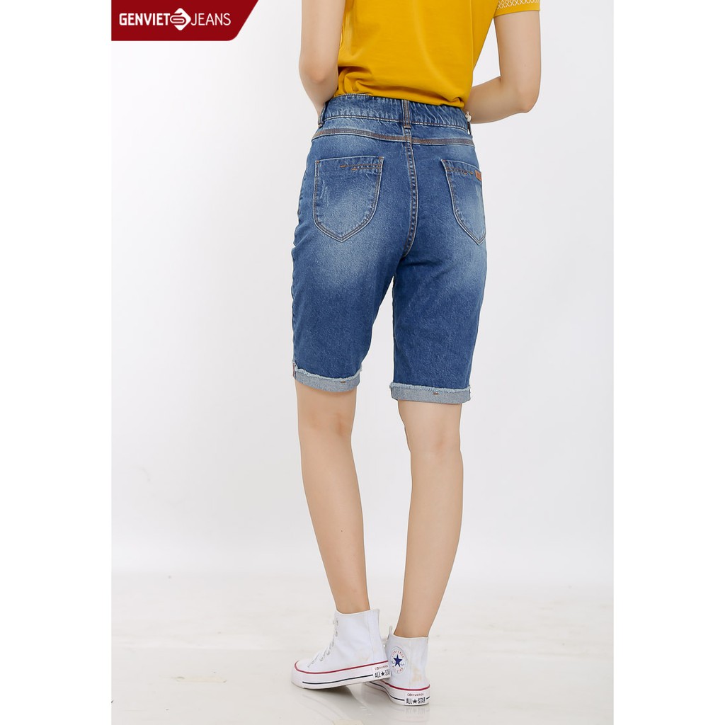 Quần ngố Jeans thụng Nữ TQ304J340 GENVIET
