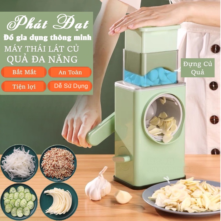 Dụng cụ máy bào thái rau củ, máy nạo sợi đa nang không dùng điện - an toàn tuyệt đối khi sử dụng