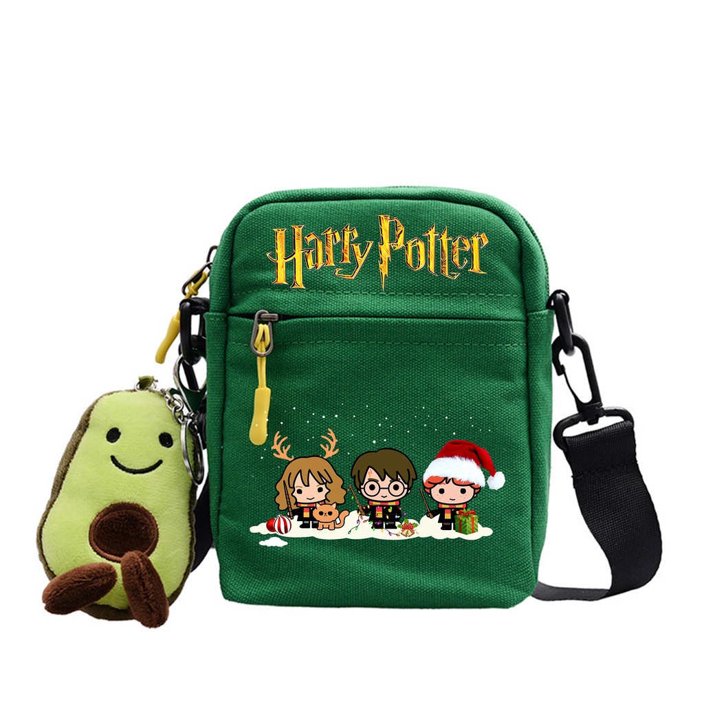 Túi Vải Canvas Đeo Chéo In Hình Harry Potter Thời Trang