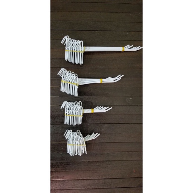 Tay cài lưới treo đồ màu trắng, đen dài 5cm, 10cm, 15cm, 20cm treo phụ kiện điện thoại, móc treo đồ sơn tĩnh điện