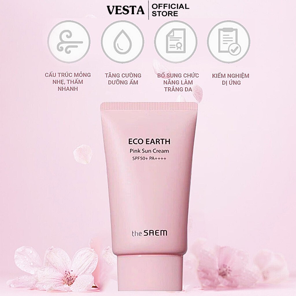 Kem Chống Nắng The Saem Eco Earth Power Pink Sun Cream 50g | BigBuy360 - bigbuy360.vn