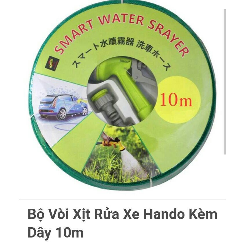 Bộ vòi xịt rửa xe Hando kèm dây 10m