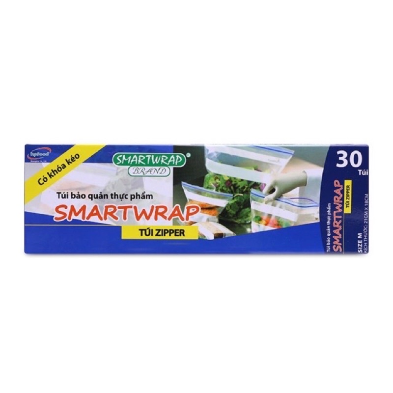 20 Túi đựng kéo zip - túi đựng thực phẩm có khoá 20 x 25cm