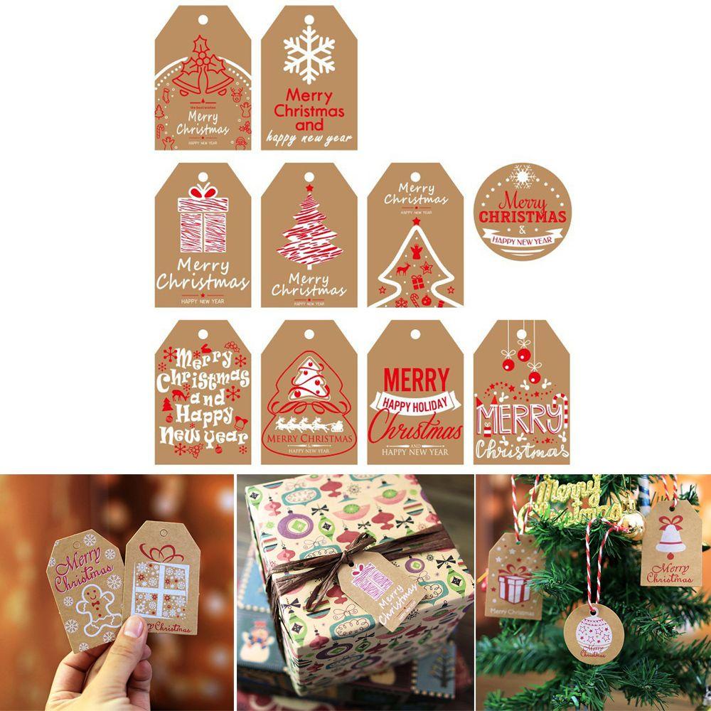 1 Thẻ Giấy Kraft Trang Trí Giáng Sinh