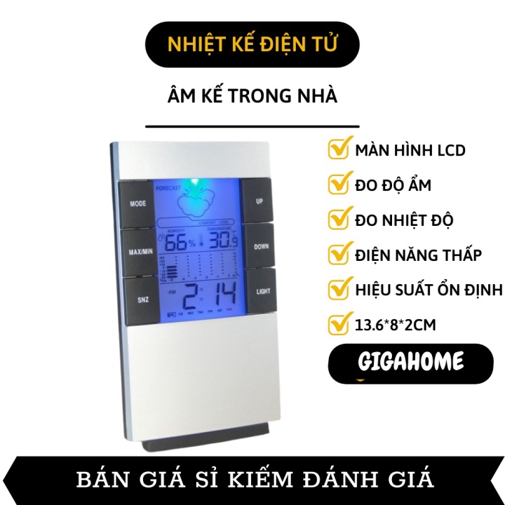 Nhiệt kế  GIÁ VỐN] Nhiệt Kế Điện Tử Và Ẩm Kế Trong Nhà, thiết kế nhỏ gọn tinh tế, hiển thị nhiệt độ và độ ẩm 5538