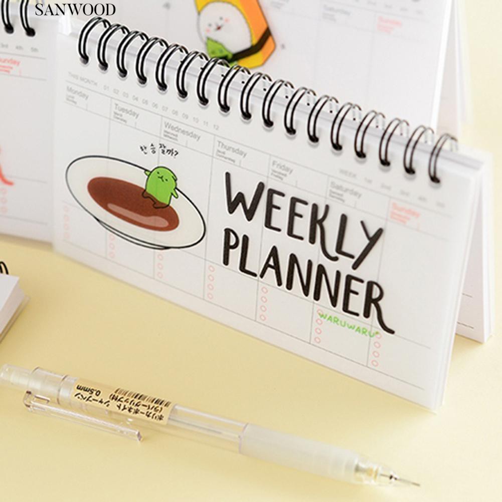 Sanwood08【NEW】 Daily Planner Weekly Day Time Stuff Agenda