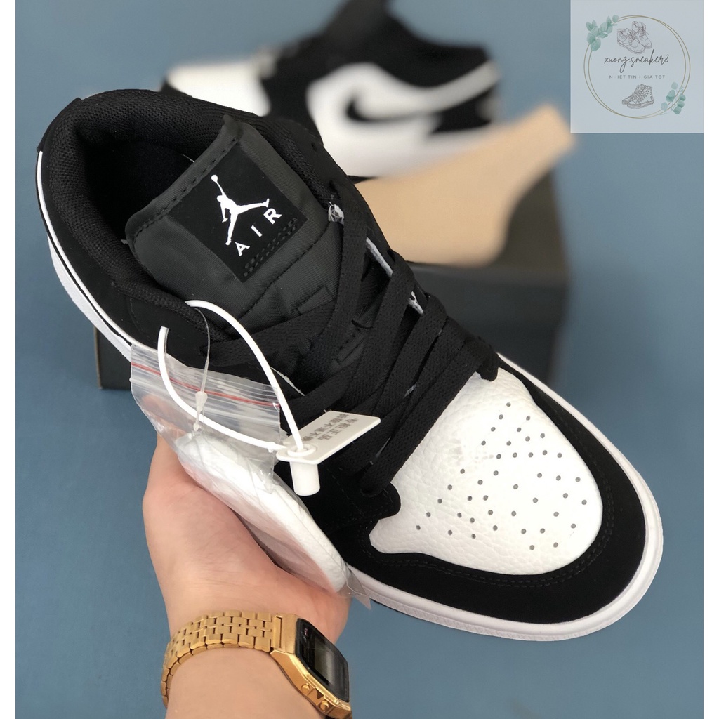 Giày Sneaker Nam Nữ màu ĐEN cổ THẤP, Giày Nike Air Jordan 1 Siêu đẹp Cổ Thấp Cao Cấp 2021 HÀNG MỚI