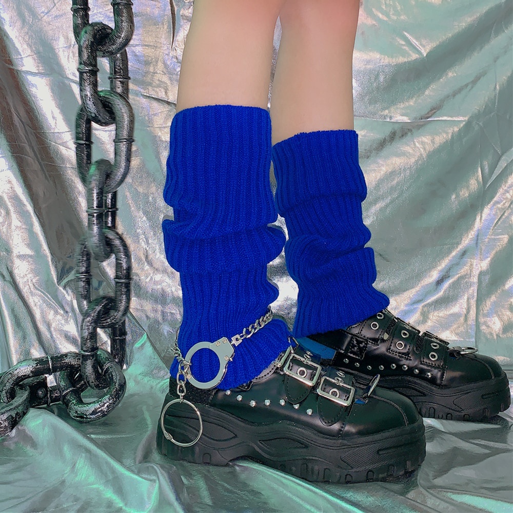 Tất Dệt Kim Dài Tới Gối Giữ Ấm Thiết Kế Phong Cách Lolita Gothic Thời Trang Mùa Đông Cho Nữ Y2k