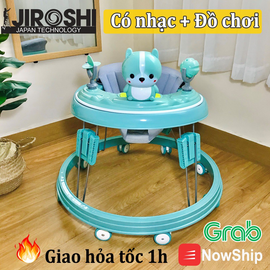  Xe tròn tập đi, xe tập đi Jiroshi khung bánh lớn (60cm) - Xe em bé tập đi