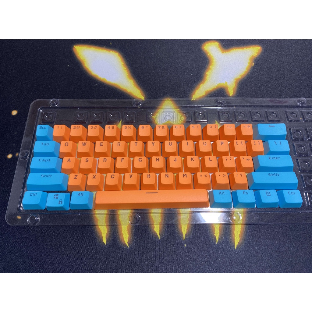 RK 61 Keycaps PBT Chất liệu OEM Các keycaps cao cấp, có đèn nền Bàn phím cơ hai màu có keycaps