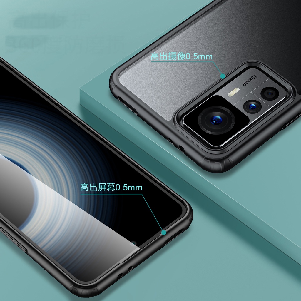 Ốp Điện Thoại Nhựa Cứng Trong Suốt Bề Mặt Nhám Có Góc Chống Sốc Cho Redmi K50 Ultra K50 Pro K40s K40 Pro Plus