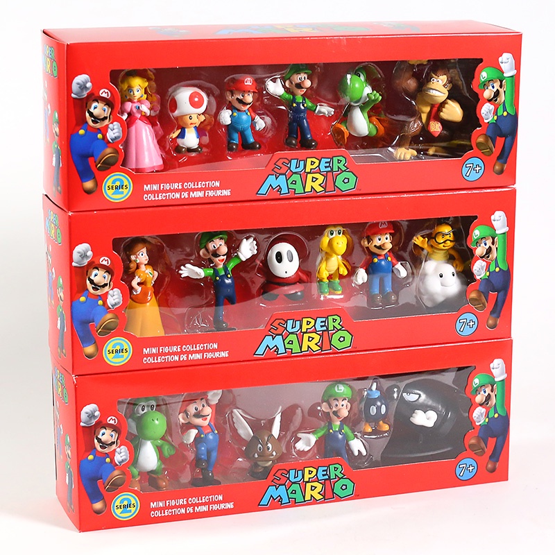 Set 6 Mô Hình Nhân Vật Game Super Mario Dễ Thương