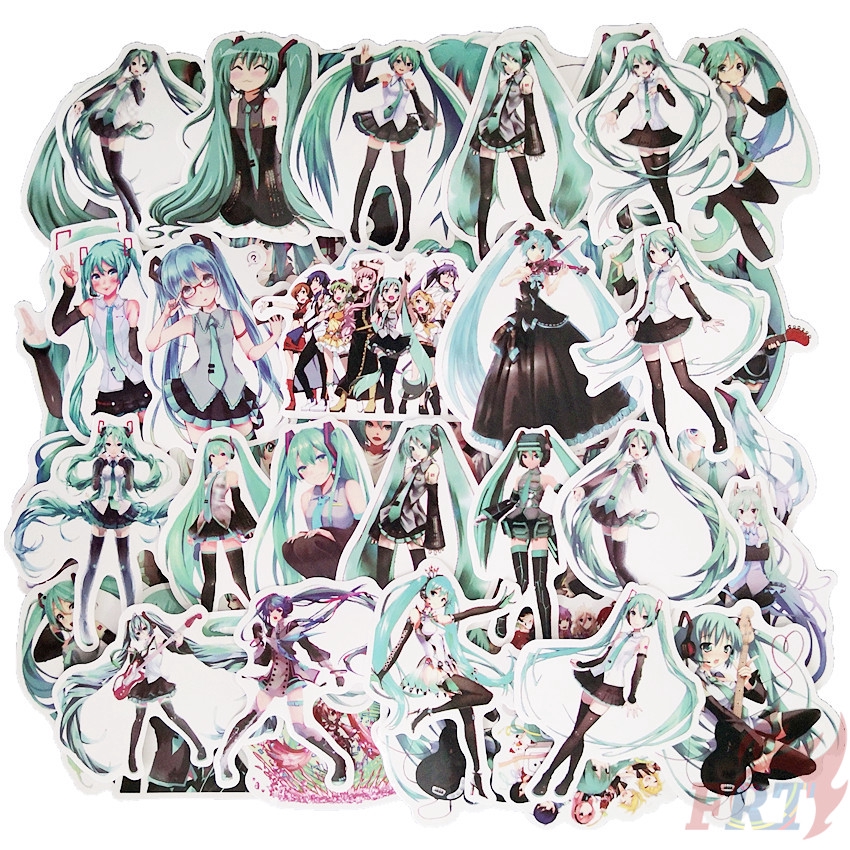 Set 50 miếng dán hình nhân vật Hatsune Miku dùng để trang trí
