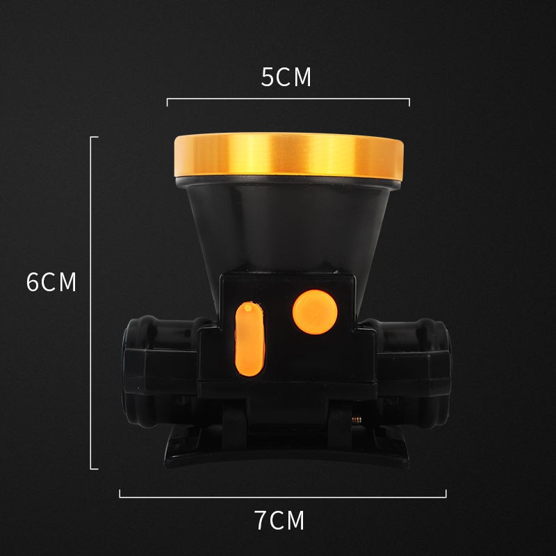 Đèn pha LED độ sáng cao có thể sạc lại tầm xa siêu chống thấm nước ngoài trời soi câu cá ban đêm pin thợ mỏ