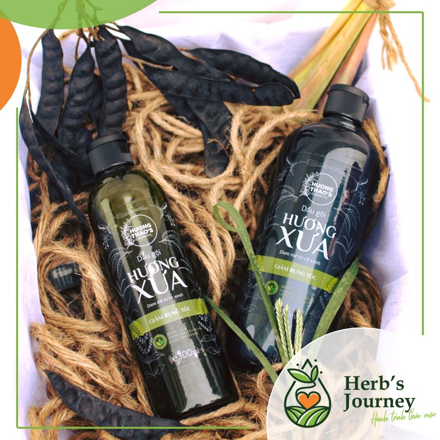 Dầu gội thảo mộc Hương Xưa - Organic - Chiết xuất vỏ bưởi bồ kết thảo dược tự nhiên - giảm rụng tóc, kích thích mọc tóc