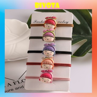 Dây buộc tóc Bivota hình cô gái dễ thương phong cách Hàn Quốc S24