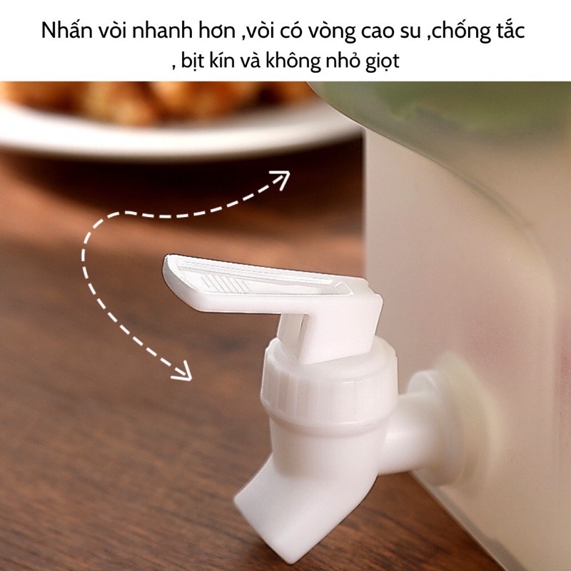 Bình đựng nước có vòi để tủ lạnh, bình đựng nước dung tích 3.5l bằng nhựa cao cấp