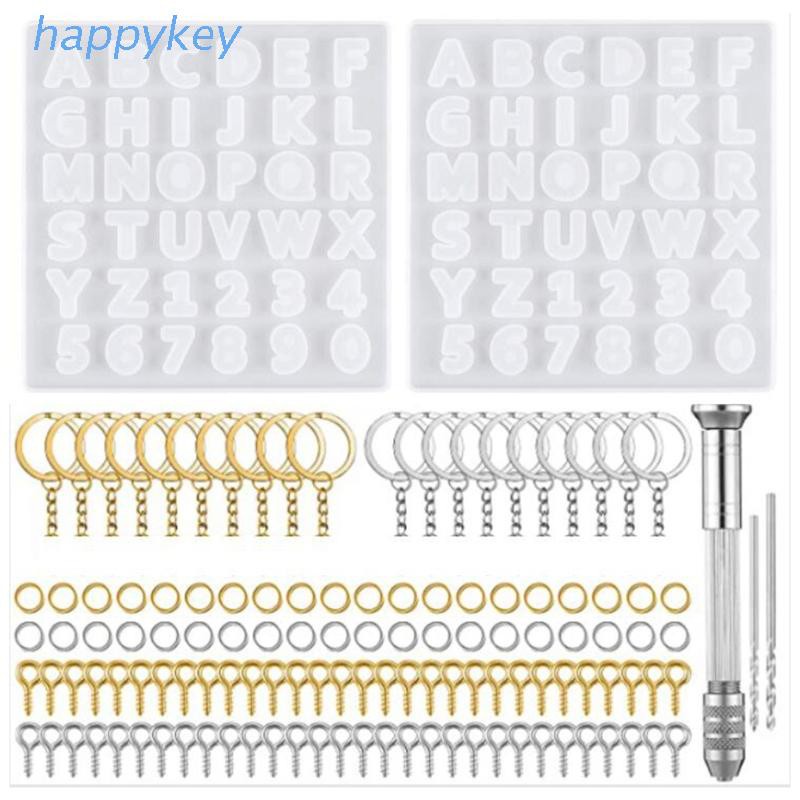 1 Bộ Khuôn Silicone Hình Chữ Cái Và Chữ Số Dùng Làm Mặt Dây Chuyền Diy