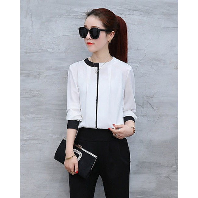 Áo Sơ Mi Cổ Phối Màu Bella