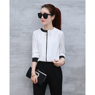Áo Sơ Mi Cổ Phối Màu Bella