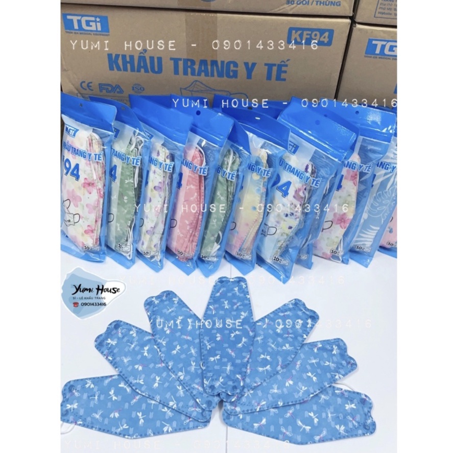 [HOT] Khẩu Trang KF94 (4D) Họa Tiết, Hoa Văn Dễ Thương Người Lớn Công Nghệ Nhật Bản