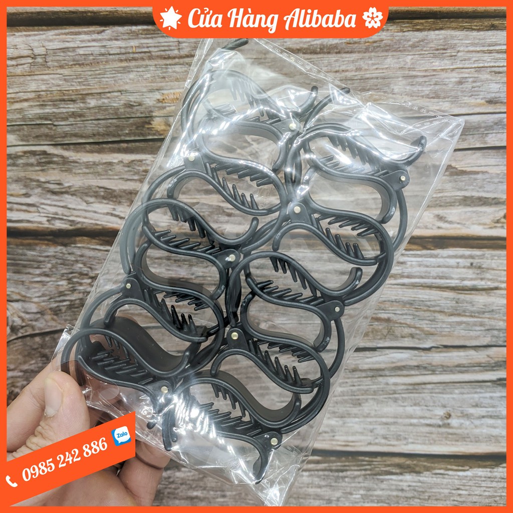 Kẹp Tóc Càng Cua (Set 12 Chiếc Mix Màu)