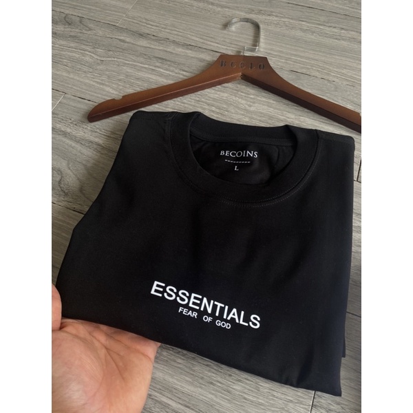Áo thun unisex, áo form rộng essential chất cotton 100% dày dặn co dãn