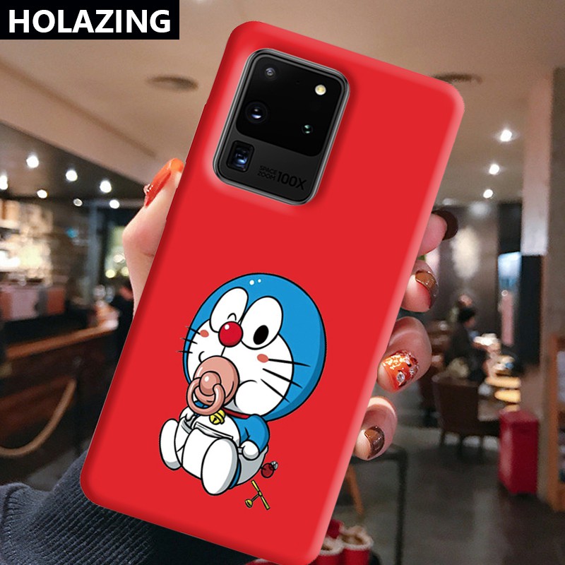 Samsung Galaxy S20 Ultra Samsung Note 20 Ultra 10 Plus 9 S10 5G Plus S9 S20 FE Candy Color Phone Cases vỏ điện thoại Doraemon Soft Silicone Cover