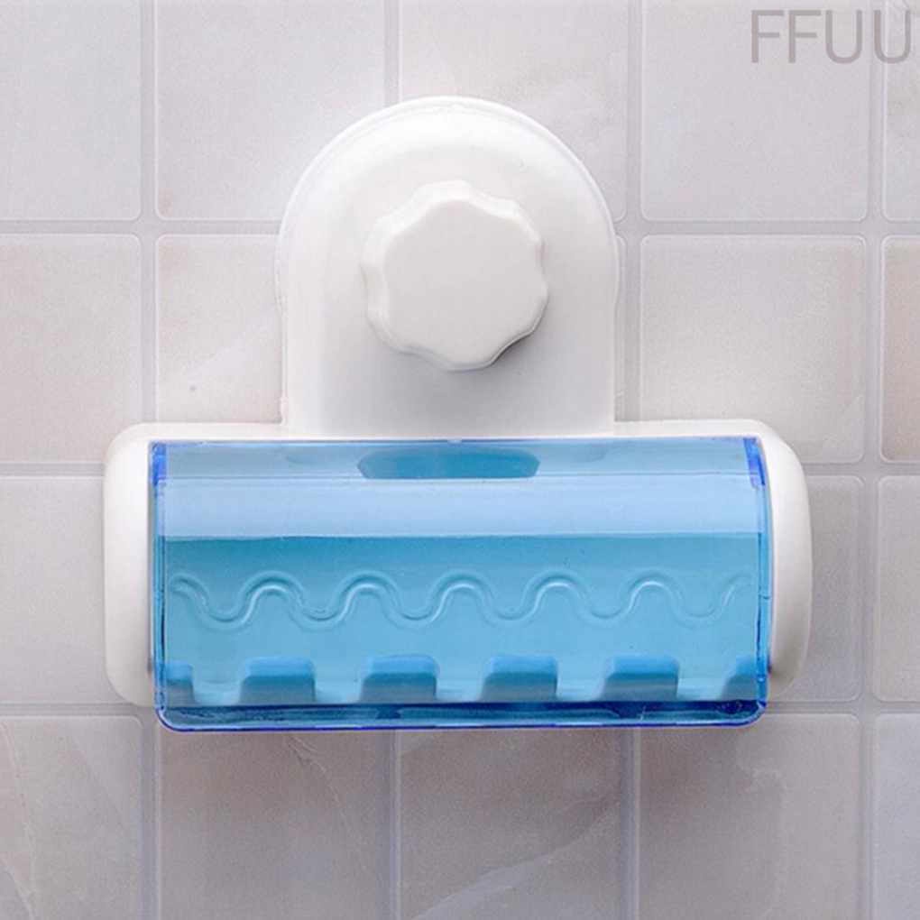 Giá đỡ bàn chải đánh răng 5 rãnh bằng nhựa gắn tường chống bụi bẩn tiện dụng cho nhà tắm FF86