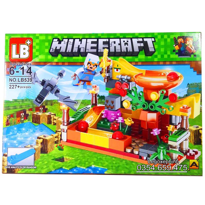 Bộ Lego Xếp Hình Mineecraft My World. Gồm 227 Chi Tiết. Lego Ninjago Lắp Ráp Đồ Chơi Cho Bé.