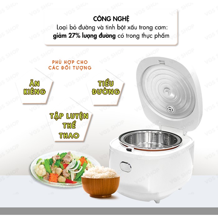 Nồi cơm điện tách đường Perfect PF-RC869 5L 800W